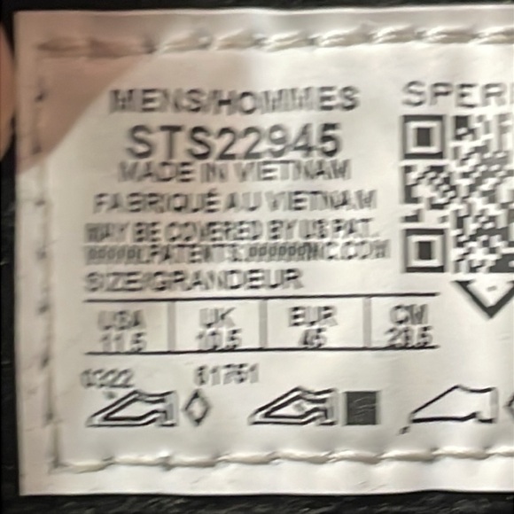 Mens SPERRY, Brewster Low Boot Black/Black size 11.5 - Picture 5 of 8